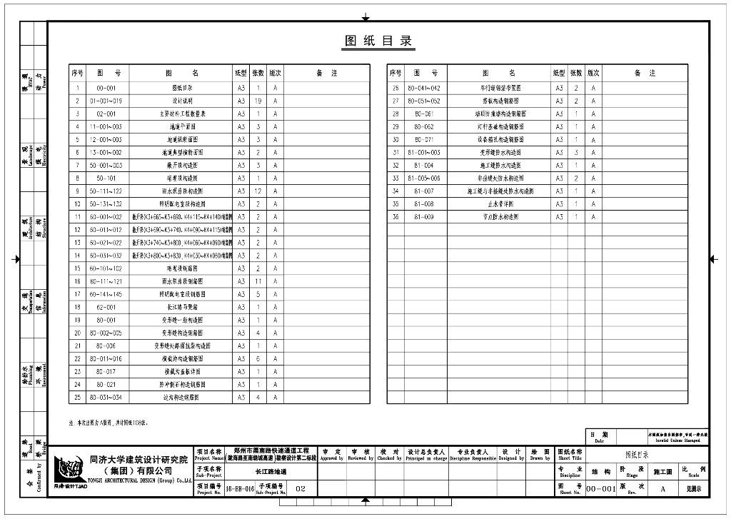 城市下穿地道开挖支护图纸含结构158页2019