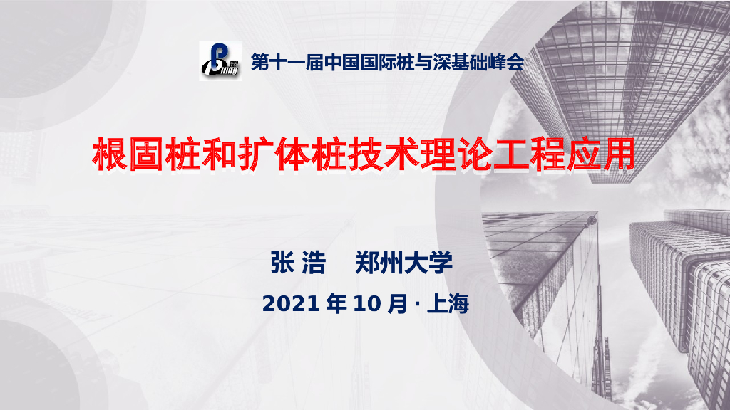 根固桩和扩体桩技术理论工程应用2021