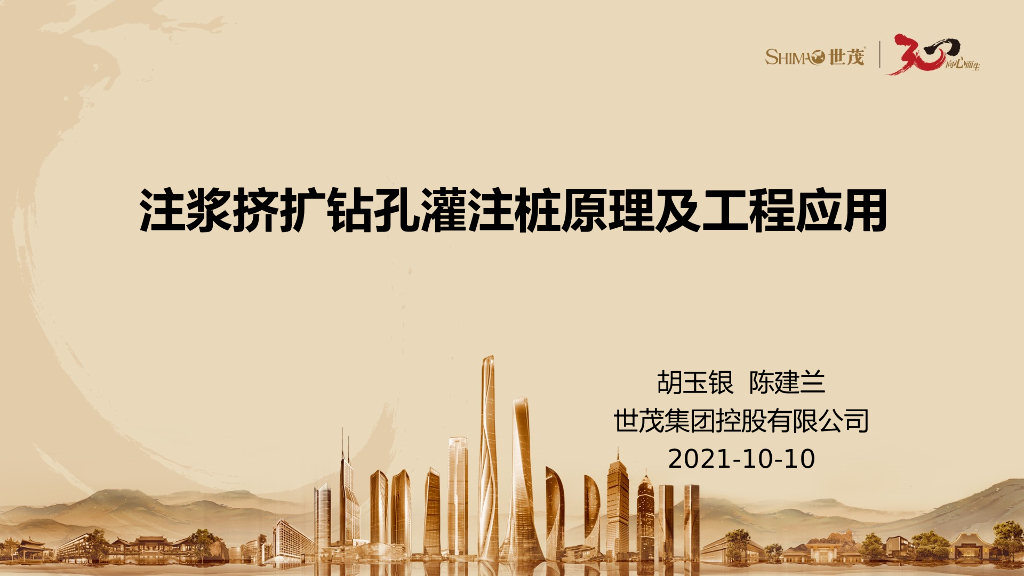 注浆挤扩钻孔灌注桩原理及工程应用（2021）