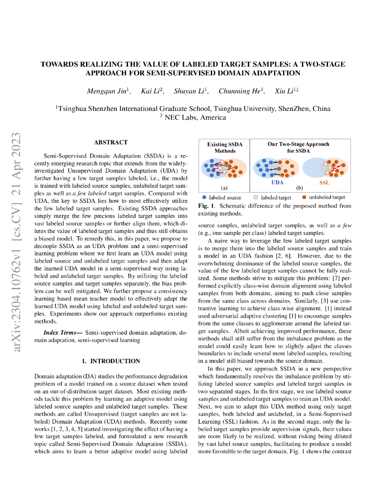 实现标记目标样本价值的两阶段半监督域自适应方法（英文版）