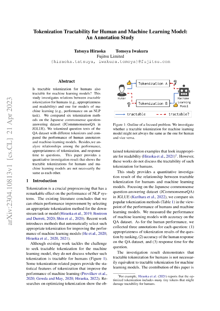 人类和机器学习模型的标记可追踪性：一项注释研究（英文版）
