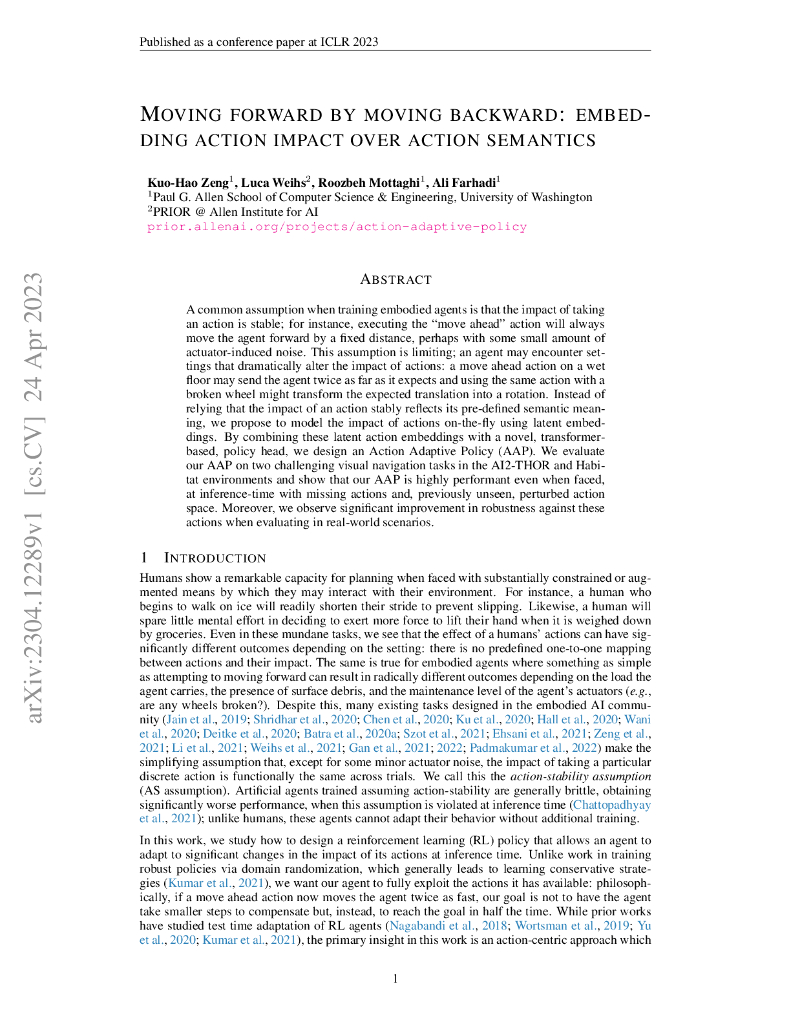 倒行逆施前行：基于行动影响的嵌入在行动语义之上（英文版）