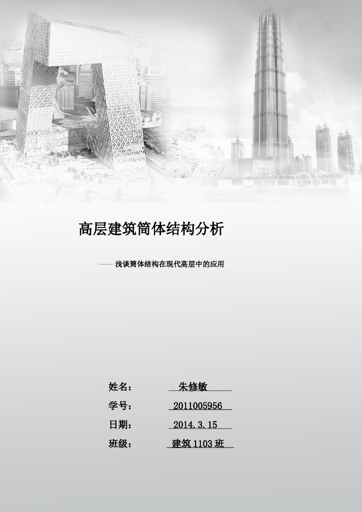 高层建筑筒体结构分析