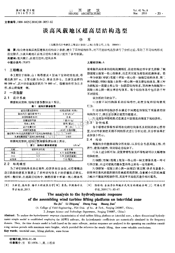 谈高风载地区超高层结构选型