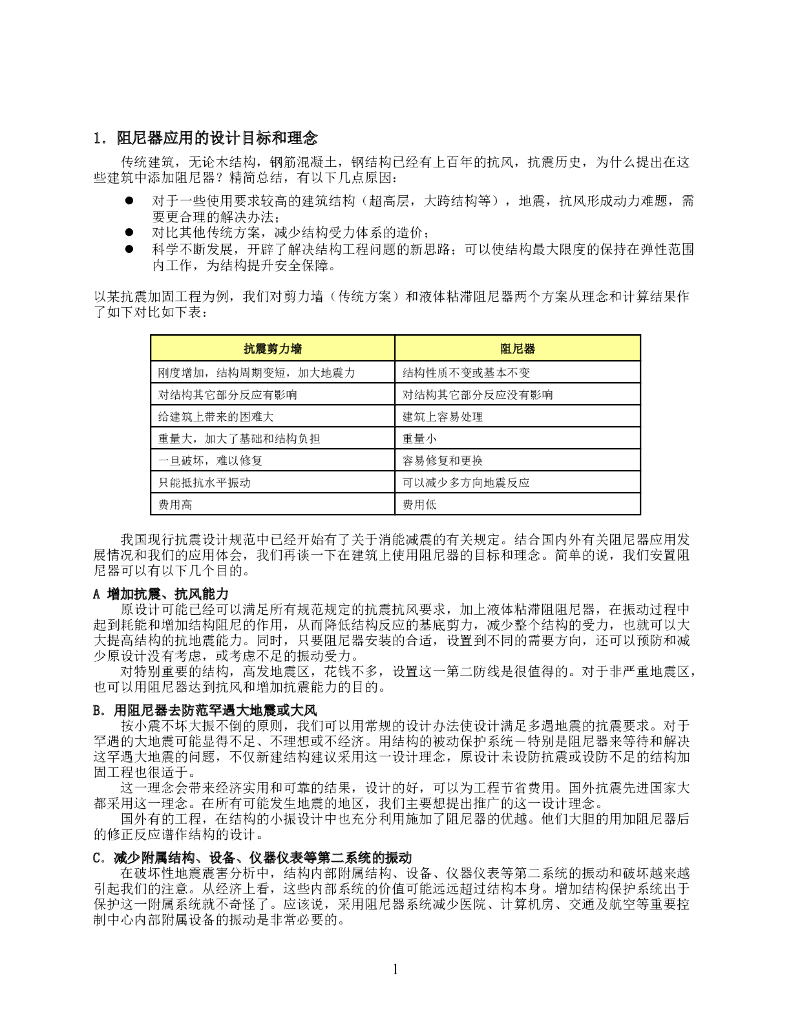 建筑用液体粘滞阻尼器设计方法简介