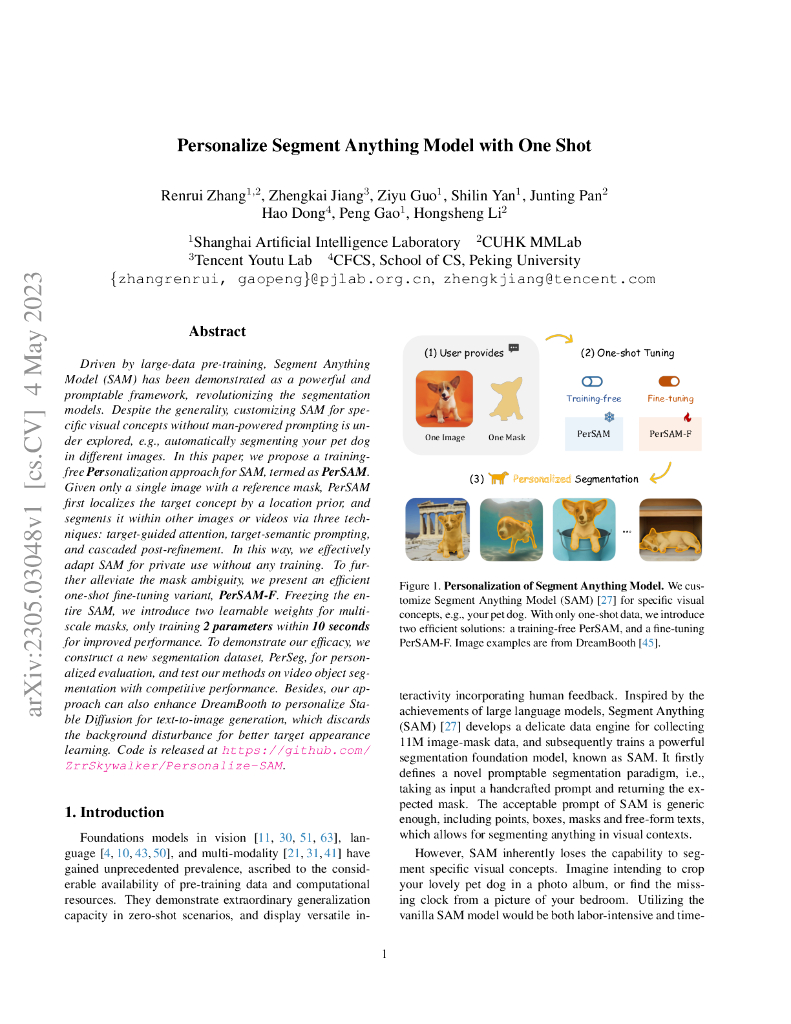 个性化一次性分段模型（英文版）