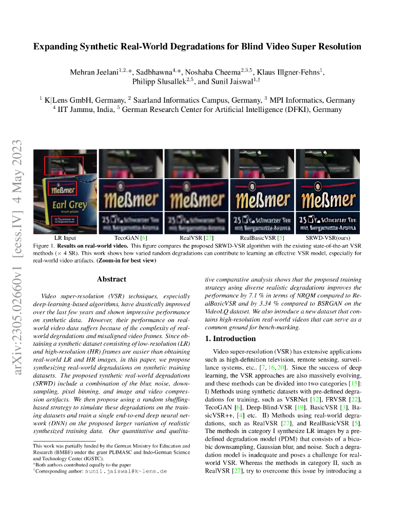 扩展合成真实世界退化，用于盲视频超分辨率（英文版）
