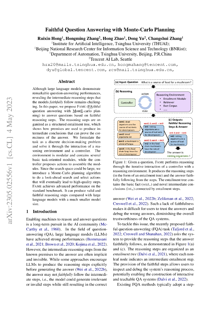 蒙特卡罗规划的忠实问答（英文版）