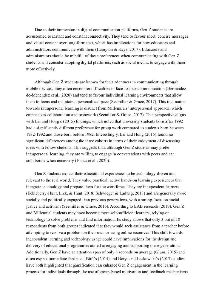 AI 代沟：Gen Z 学生是否更感兴趣采用生成型 AI 技术（例如 ChatGPT）在教育中，而不是他们的 Gen X 和千禧一代的老师？（英文版）_第6页