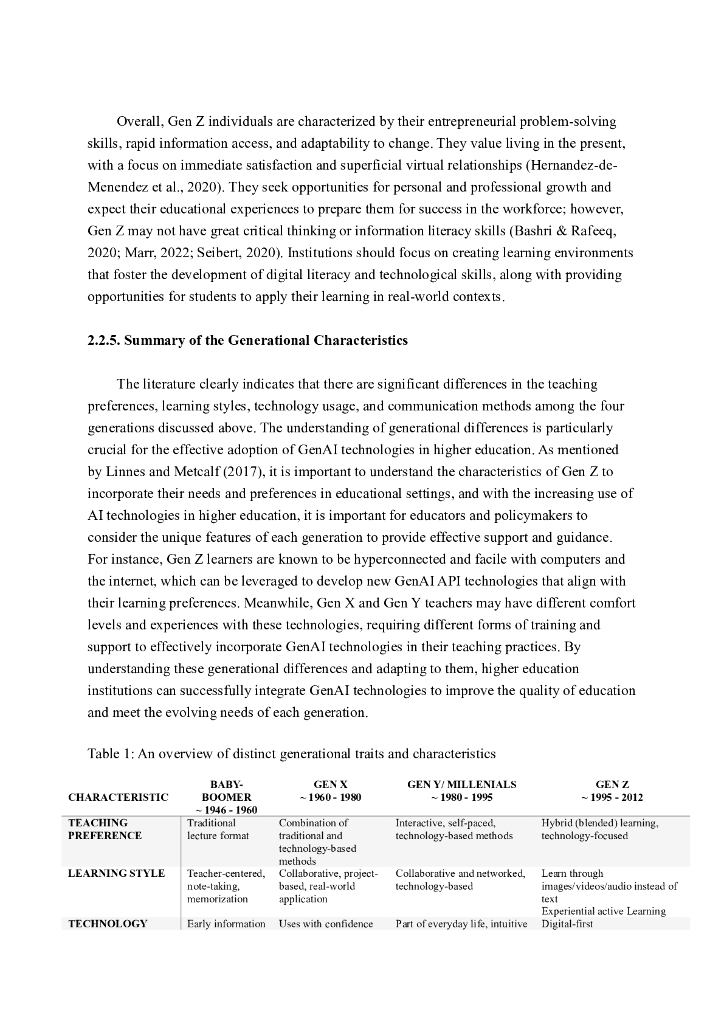 AI 代沟：Gen Z 学生是否更感兴趣采用生成型 AI 技术（例如 ChatGPT）在教育中，而不是他们的 Gen X 和千禧一代的老师？（英文版）_第7页