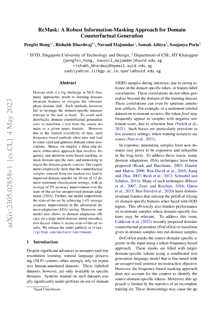ReMask：域反事实生成的鲁棒信息遮盖方法（英文版）