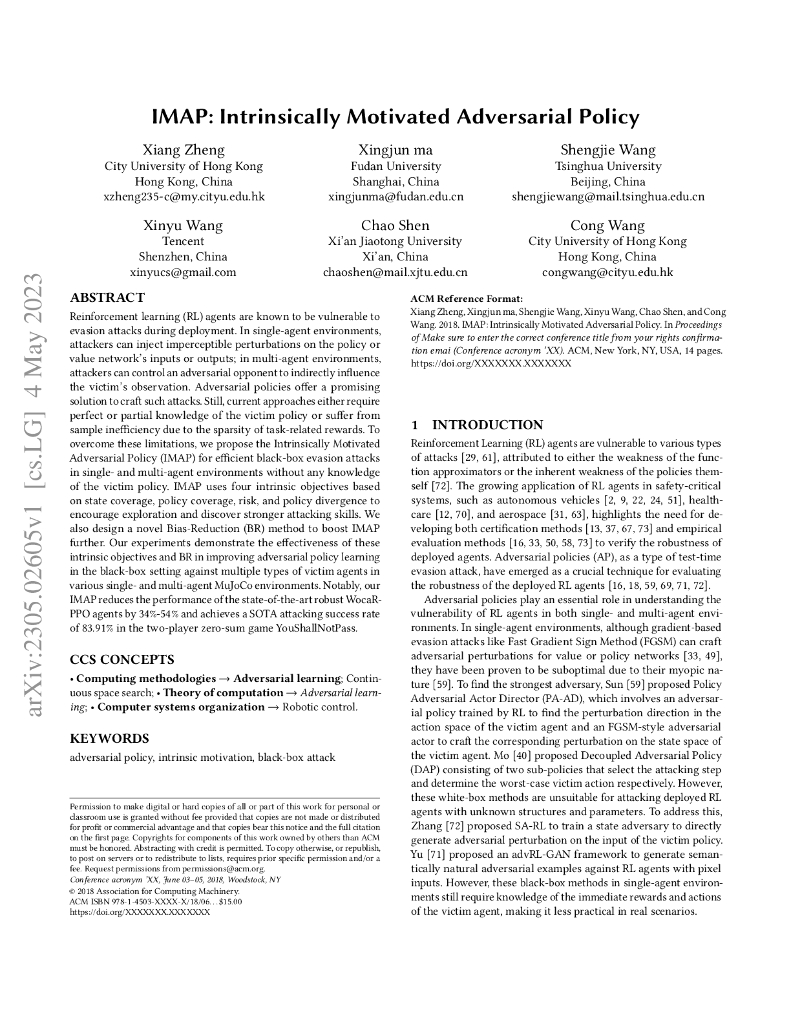 IMAP:内在动机驱动的对抗策略（英文版）
