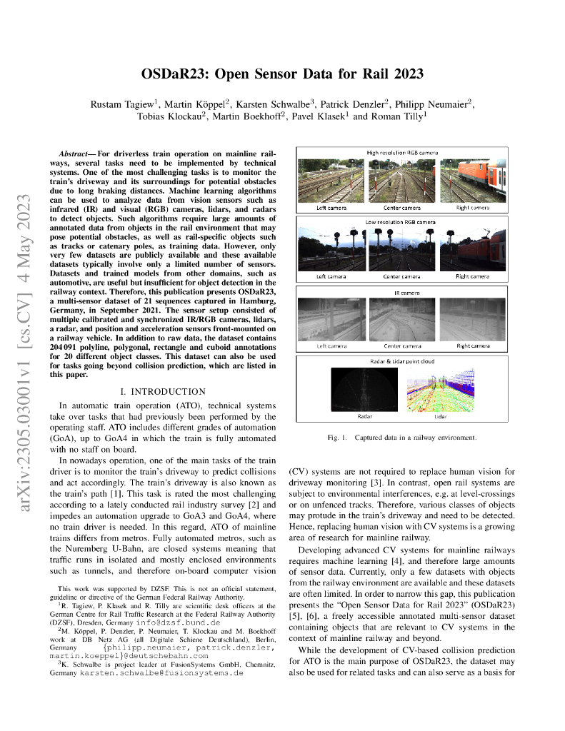 OSDaR23：2023 年铁路开放传感器数据（英文版）