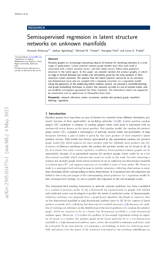 未知流形上潜在结构网络中的半监督回归（英文版）