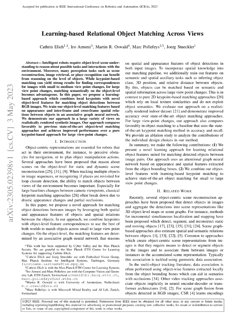 跨视角基于学习的关系对象匹配（英文版）