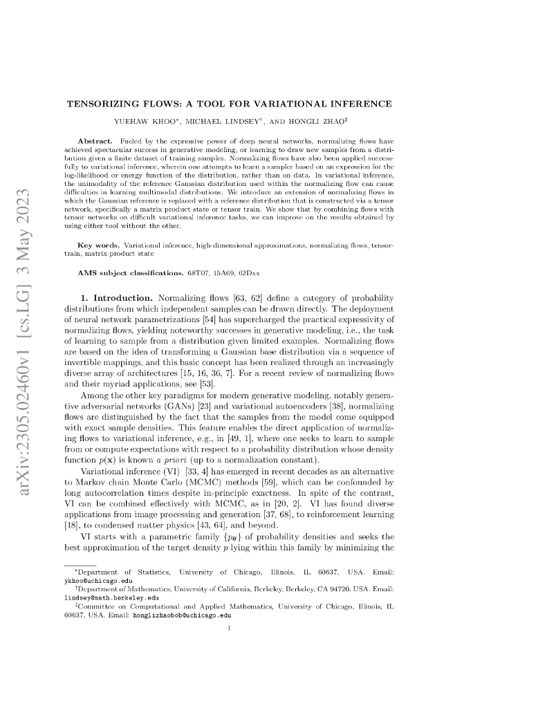 张量化流：一种变分推断工具（英文版）