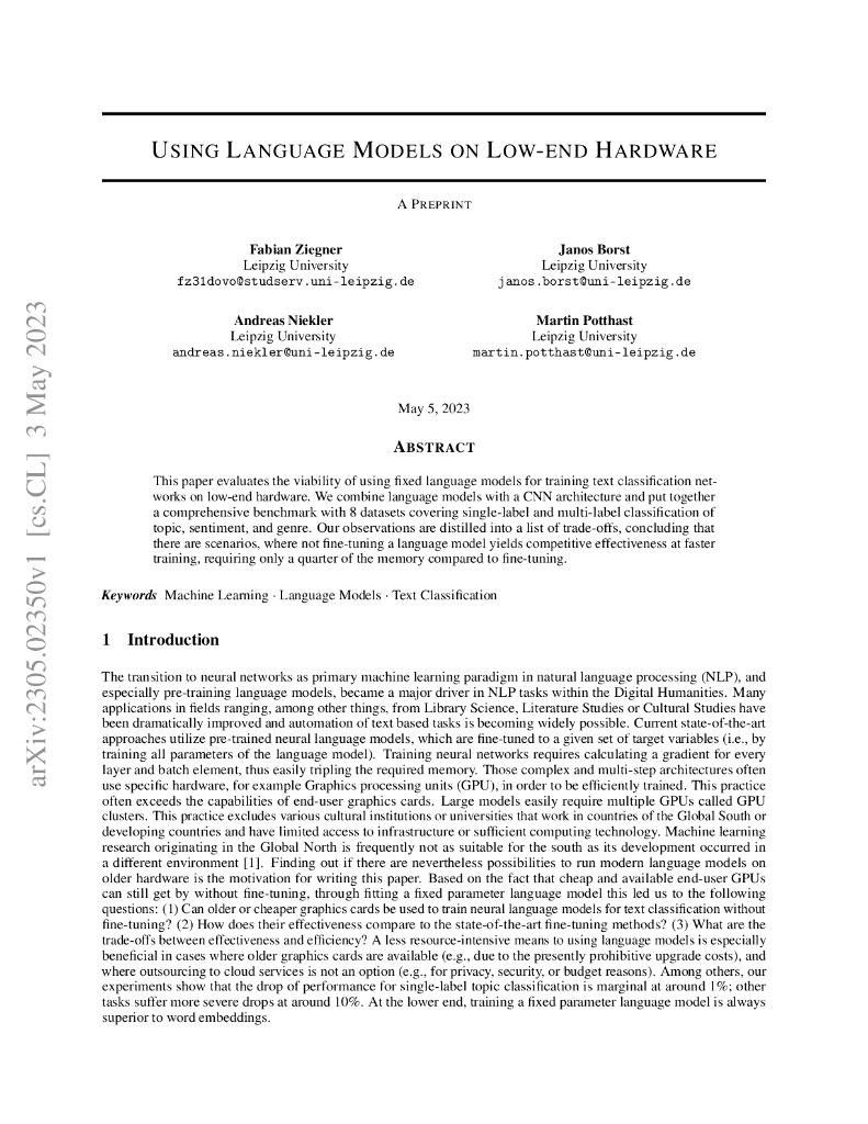 在低端硬件上使用语言模型（英文版）