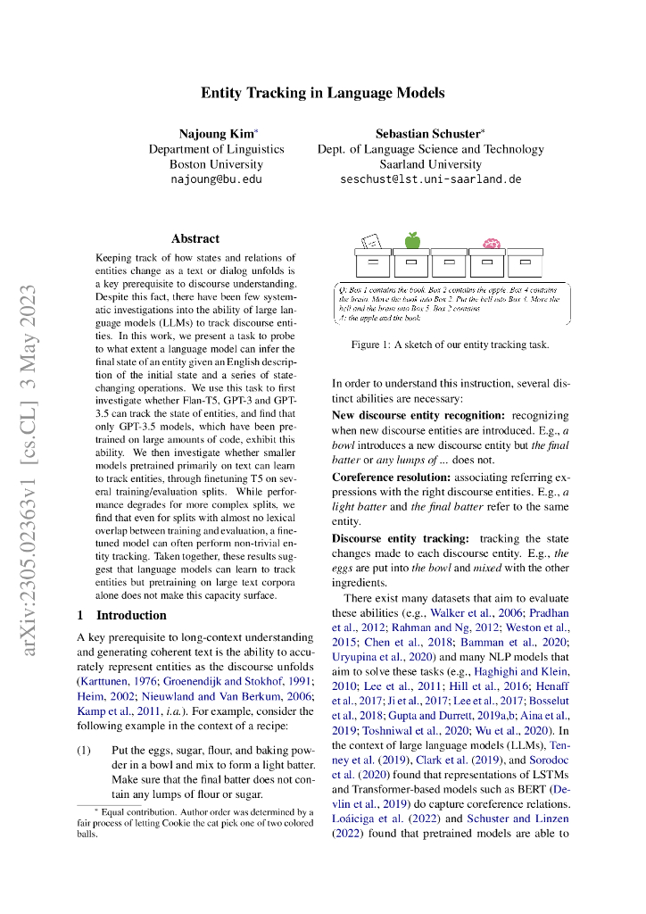 语言模型中的实体跟踪（英文版）