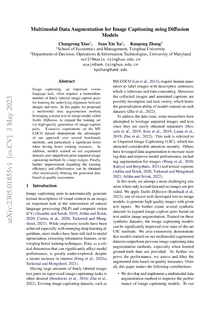 应用扩散模型进行图像字幕的多模态数据增强（英文版）