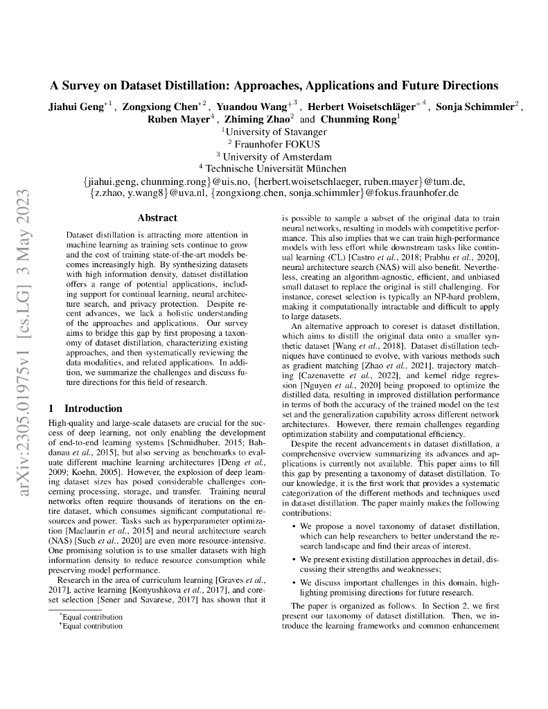 数据集精炼综述：方法、应用与未来方向调查（英文版）