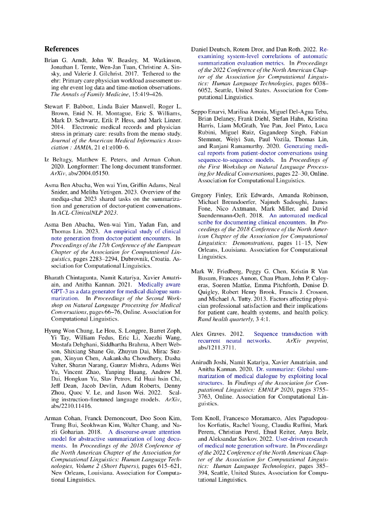 使用大型语言模型从医生 - 患者对话中生成临床笔记：来自 MEDIQA-Chat 的见解（英文版）_第6页