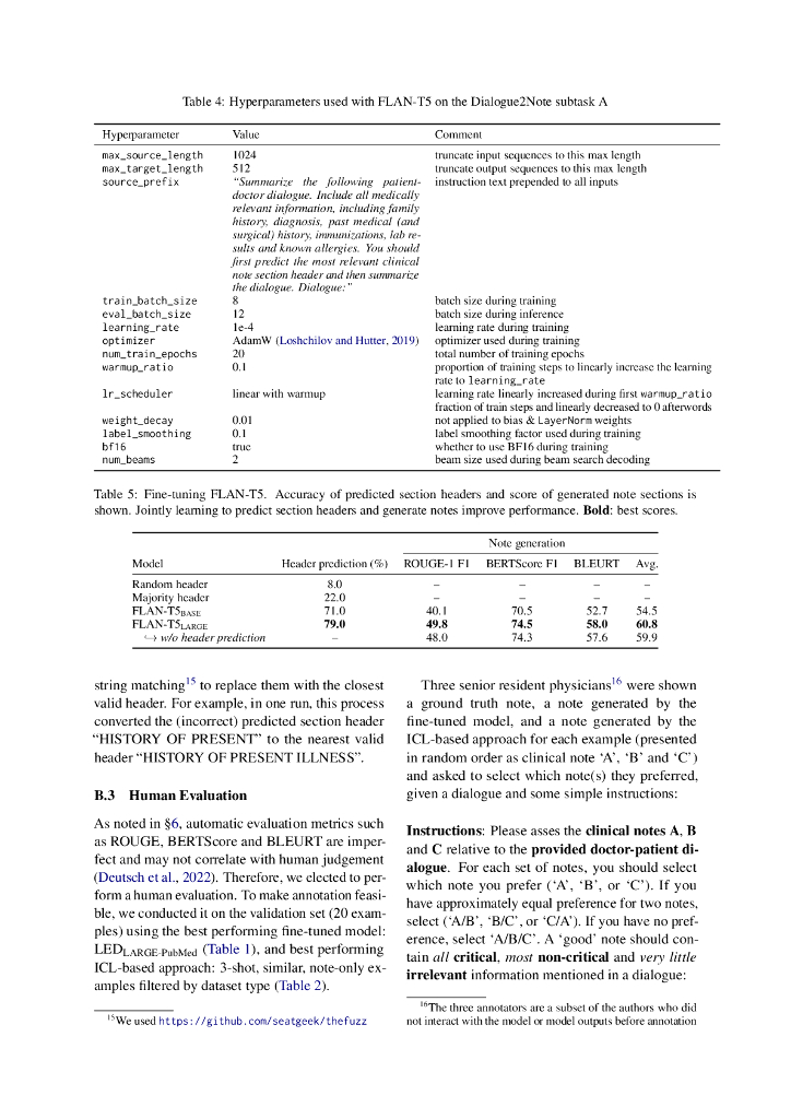 使用大型语言模型从医生 - 患者对话中生成临床笔记：来自 MEDIQA-Chat 的见解（英文版）_第10页