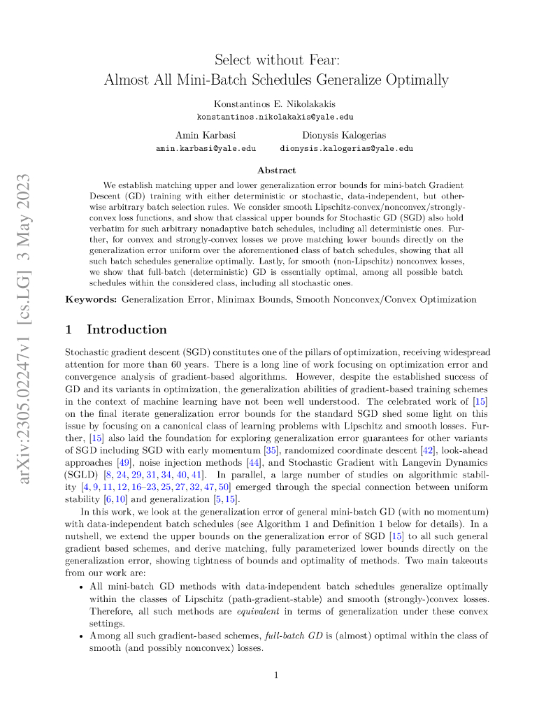 无惧选择：几乎所有的小批量调度都可以最优泛化（英文版）