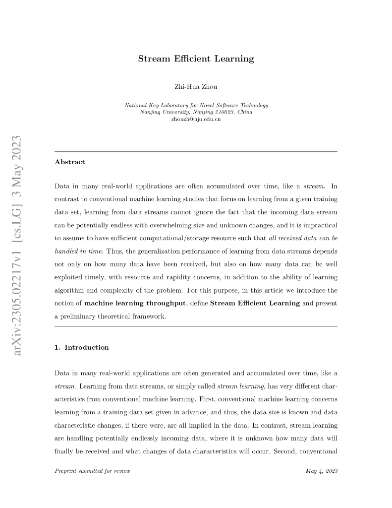 高效流式学习（英文版）