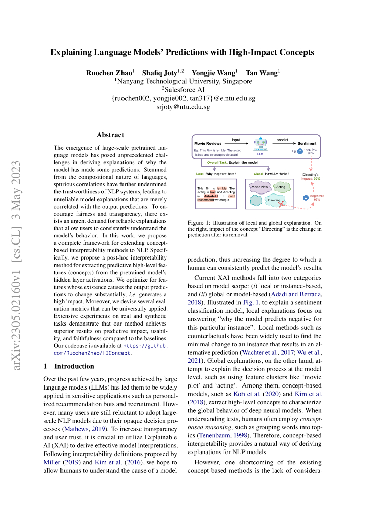 使用高影响概念解释语言模型的预测（英文版）