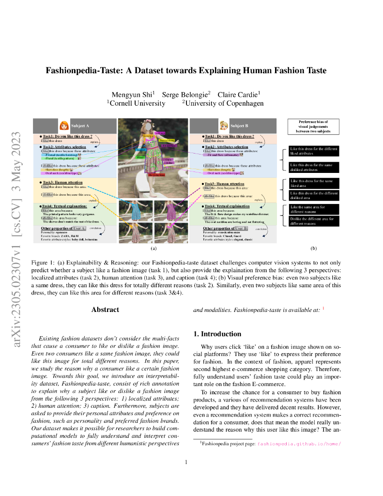 Fashionpedia-Taste：一个解释人类时尚品味的数据集（英文版）
