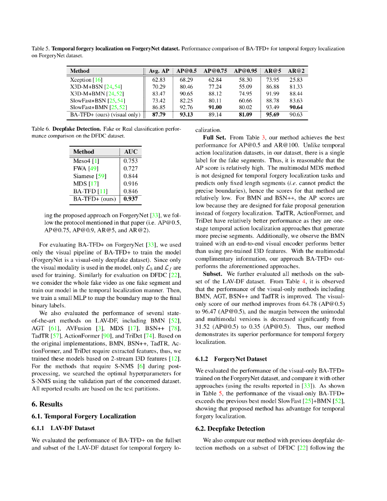 矩阵故障！基于内容驱动的音视频伪造检测与定位的大规模基准测试（英文版）_第10页