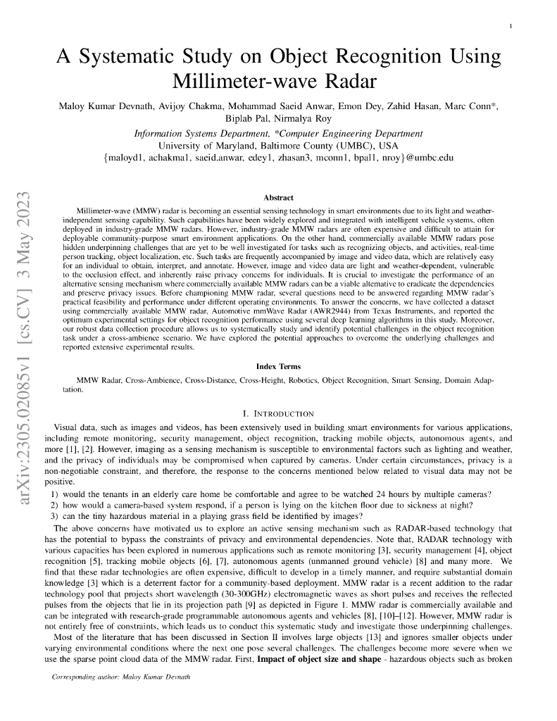 毫米波雷达目标识别系统性研究（英文版）