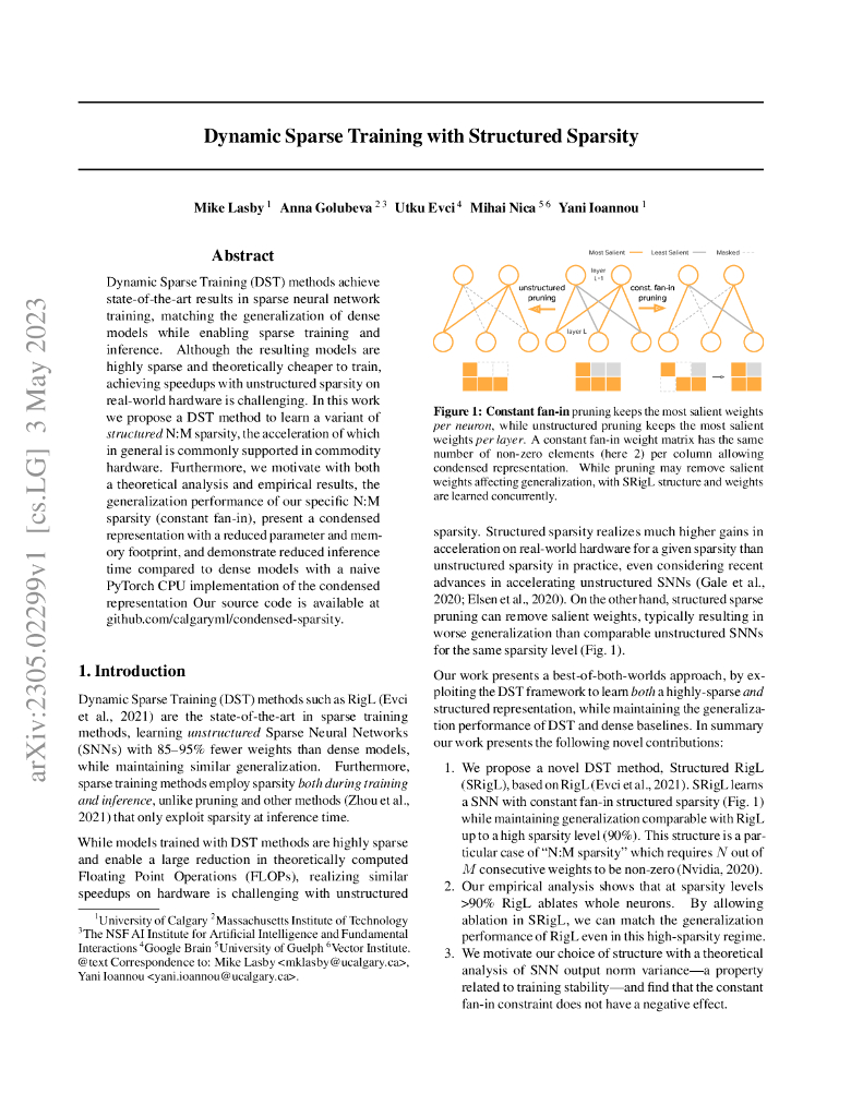 结构稀疏动态稀疏训练（英文版）