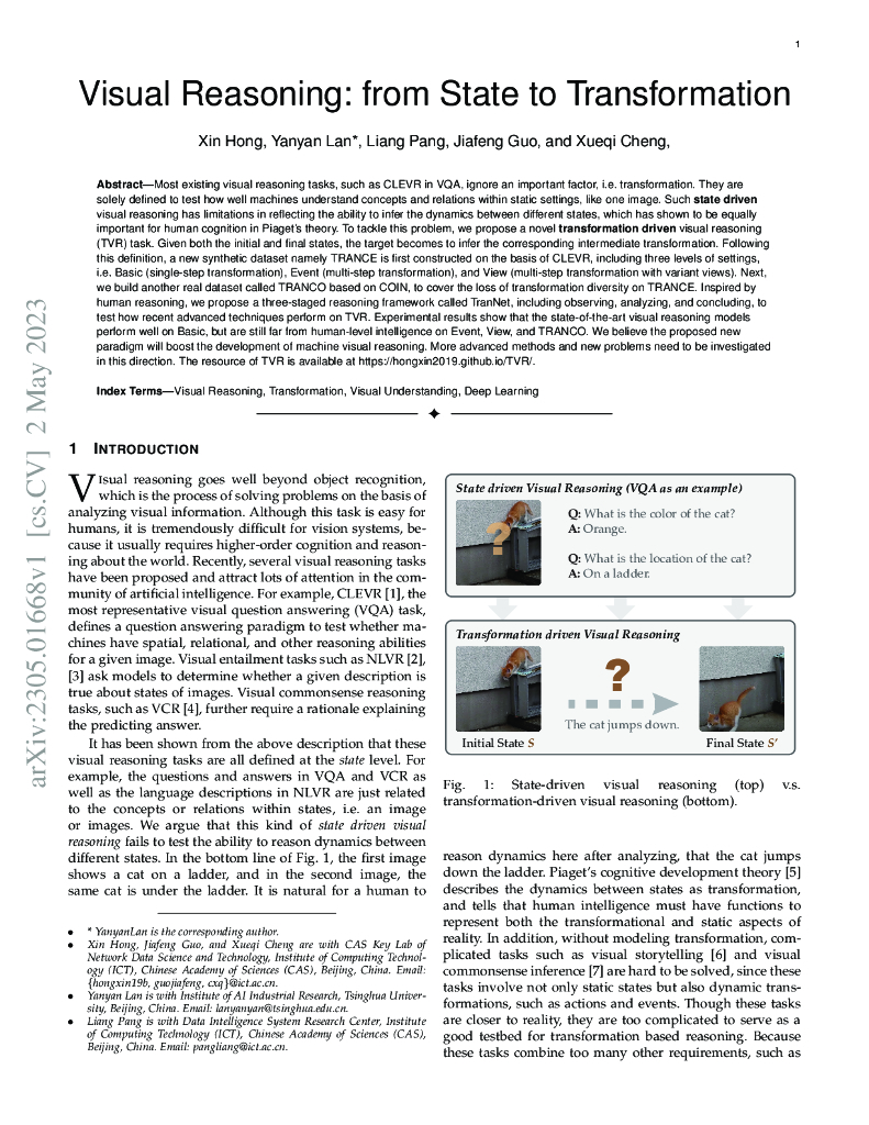 从状态到转换的视觉推理（英文版）