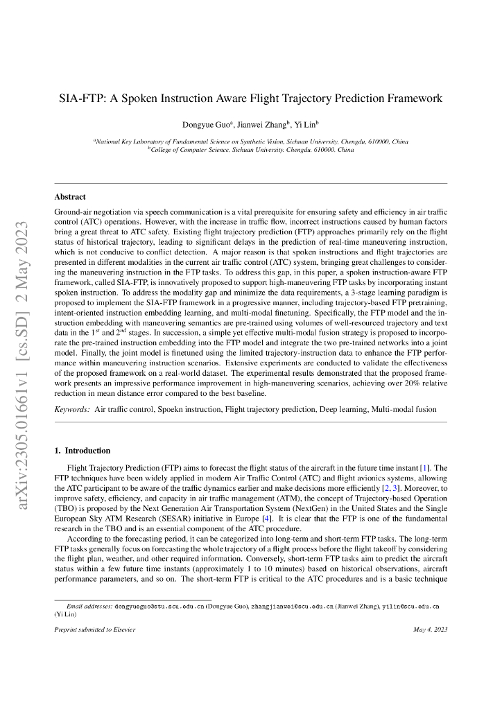 SIA-FTP:语音指令感知的飞行轨迹预测框架（英文版）