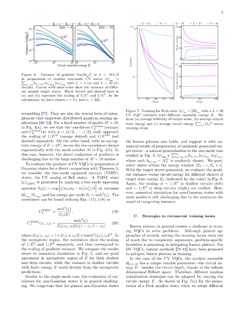 玻色变分量子电路中的能量依赖性贫瘠高原（英文版）_第7页