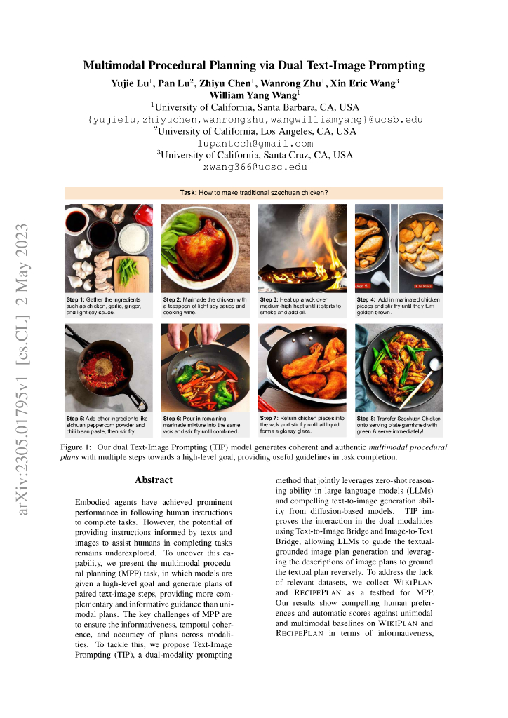 双重文本图像指示下的多模式程序规划（英文版）