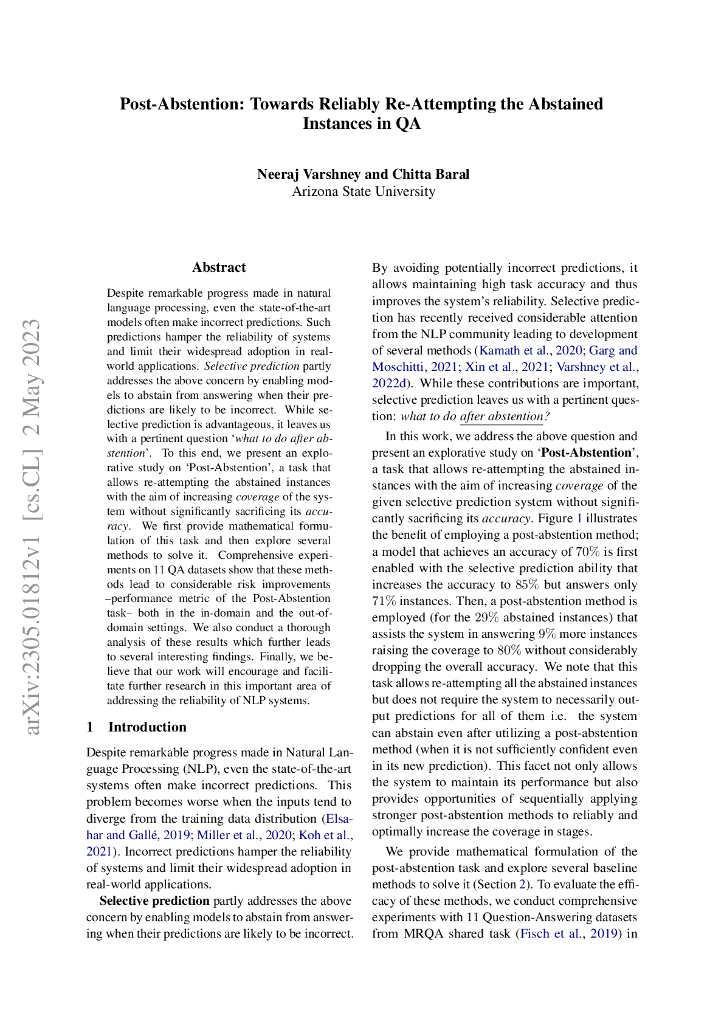 后戒断期：针对 QA 中已弃用实例的可靠重新尝试（英文版）