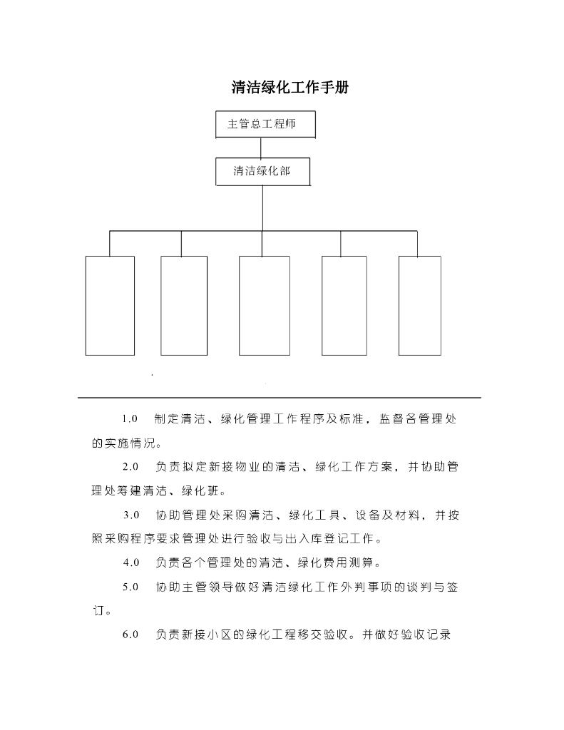 工程项目清洁绿化工作手册