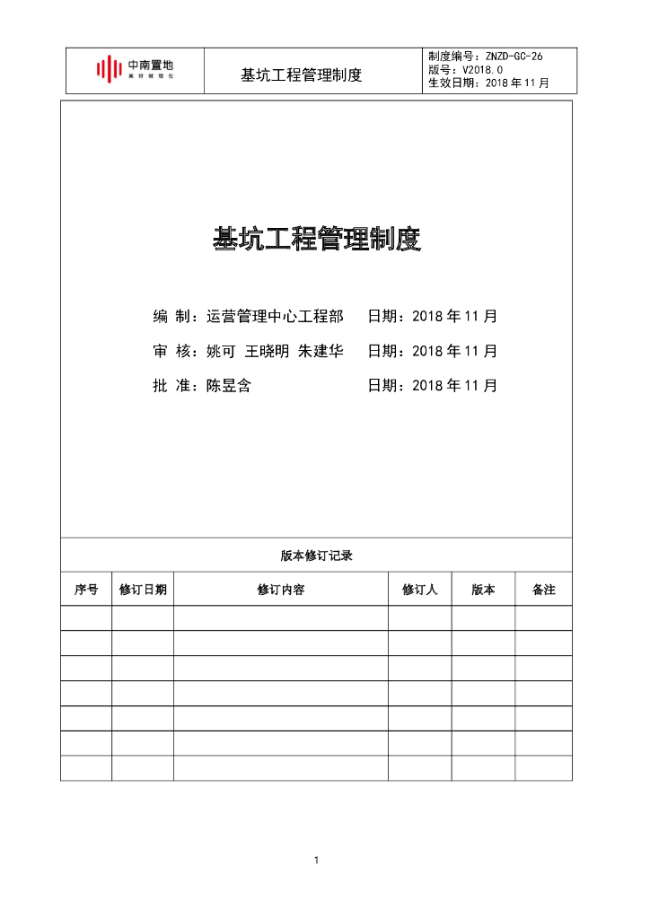 基坑工程管理制度