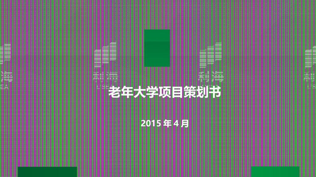 老年大学项目策划书（PPT）