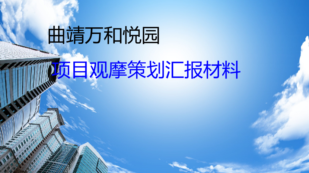 超高层住宅项目观摩策划汇报材料(图文并茂)