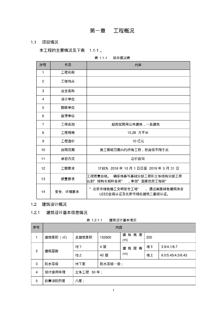 超高层建筑项目质量管理策划书（图文丰富）