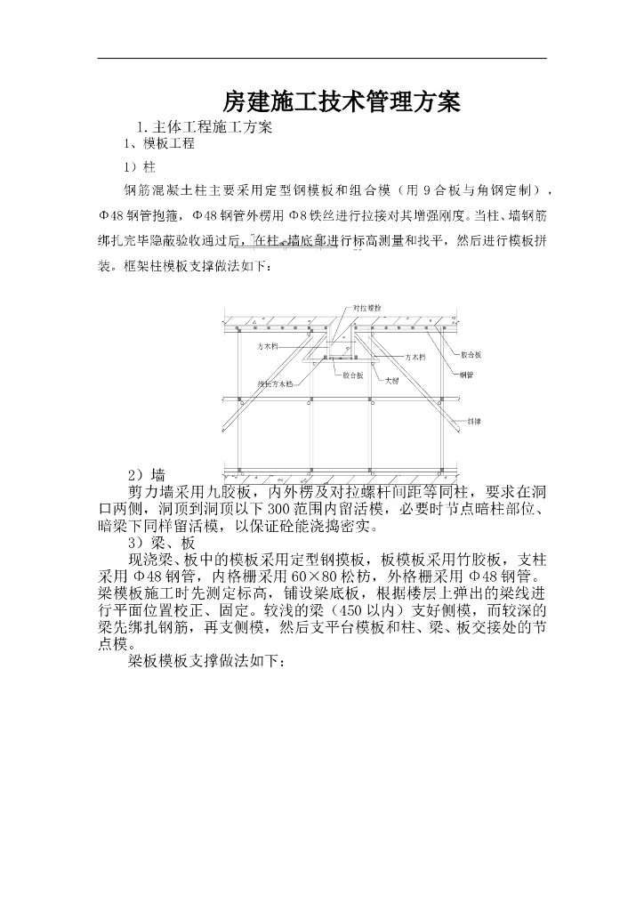 常规性房建施工技术管理方案（53页）