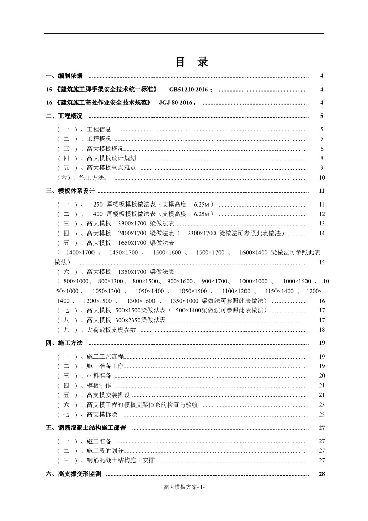 广场项目高大模板实施方案（230页）