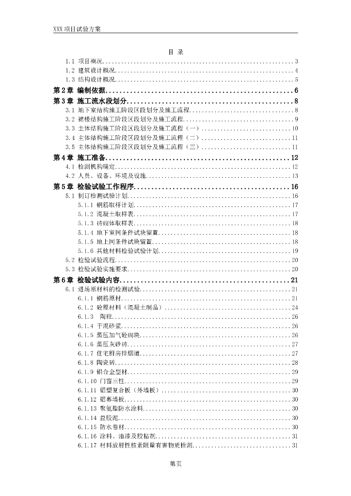 商住宅项目试验方案（58页）