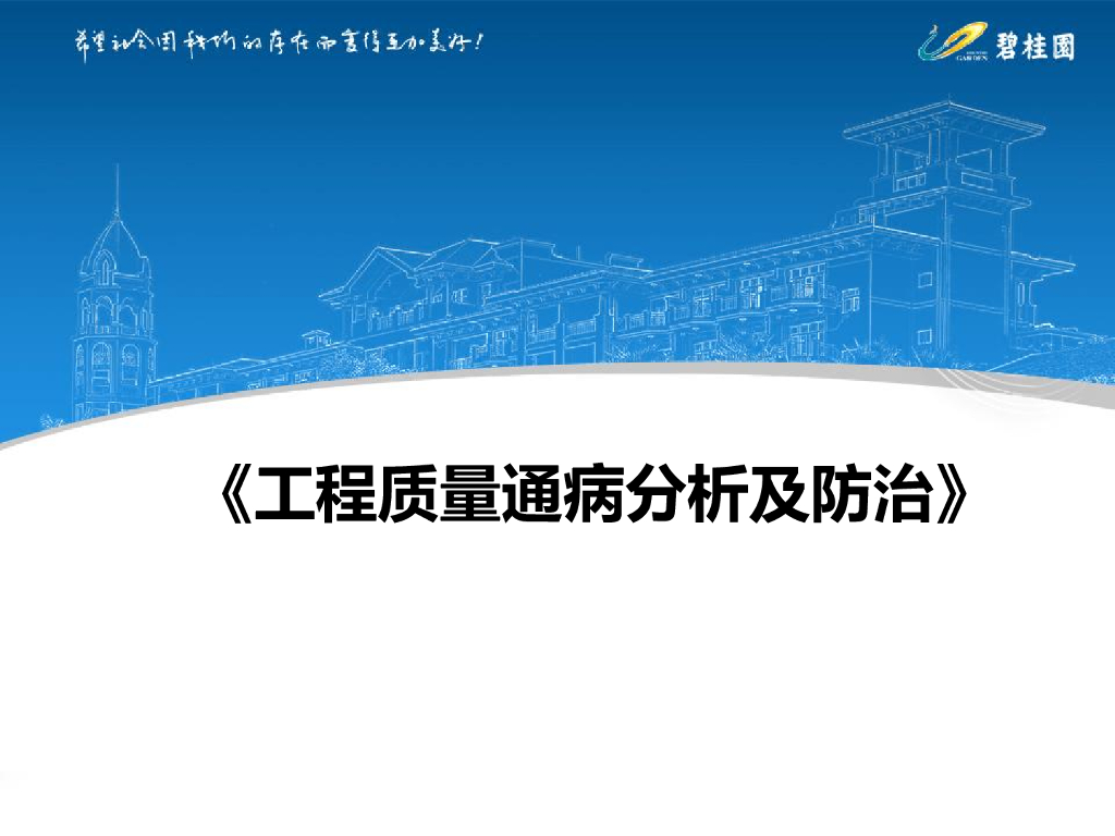 房建工程质量通病分析及防治讲义(图文并茂)