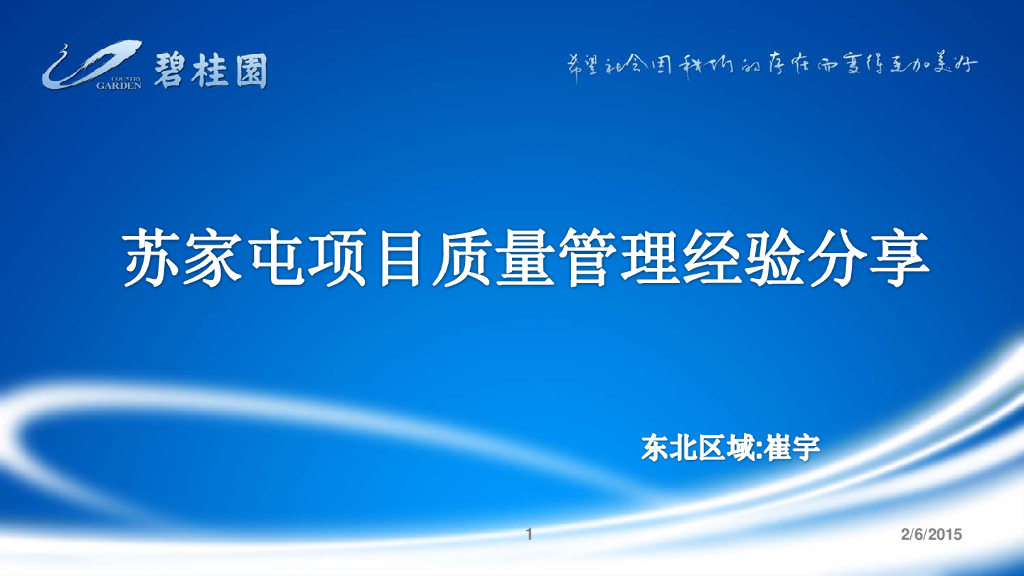 项目质量管理经验分享