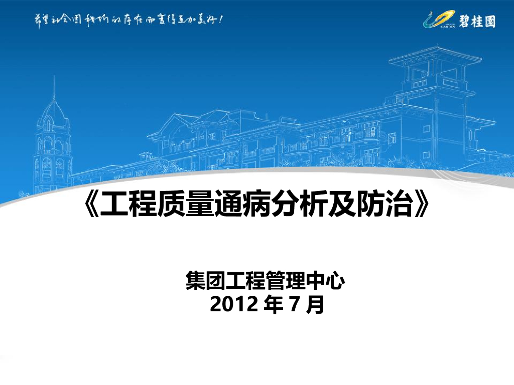 知名地产工程质量通病分析及防治（117页）