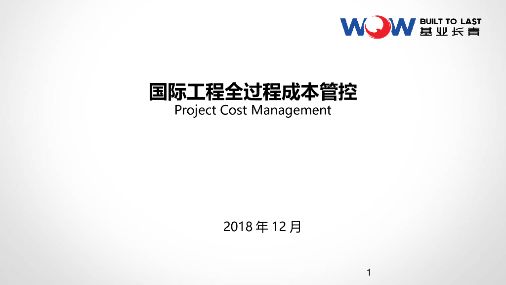 国际工程全过程成本管控（82页）